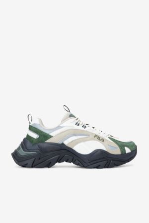 FILA Project 7 Interation Light Sneakers White / White / Green / Black,Womens Shoes | CA.MPKXYW145